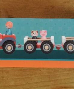 Egmont Toys fa játék traktor 2 pótkocsival