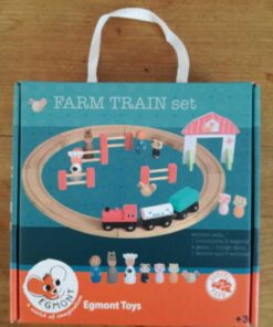 Egmont Toys fa játékvonat a farmon sínpályával