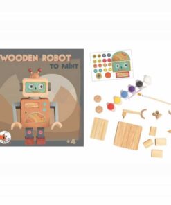 Egmont Toys festhető fa játék robot