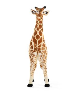 Kitömött Álló Zsiráf - 50x40x135 Cm - Barna/Sárga