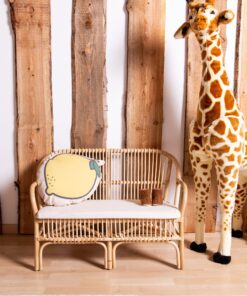 Kitömött Álló Zsiráf - 50x40x135 Cm - Barna/Sárga