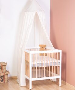 Járóka 97 + Kerekek - 75x95cm - Fa/Fehér