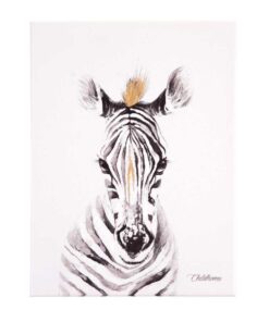 Olajfestmény - Zebra + Arany - 30x40 Cm