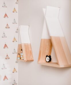 Tipi Fali Polc - Fa/Fehér