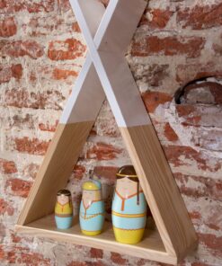 Tipi Fali Polc - Fa/Fehér