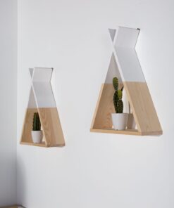 Tipi Fali Polc - Fa/Fehér