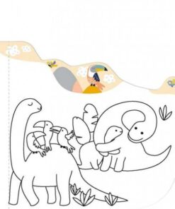 Mágikus vízzel festő könyv matricákkal, dinoszauruszok Avenir