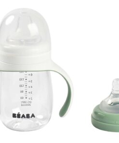 2 az 1-ben Tanuló cumisüveg 210 ml - Sötétszürke