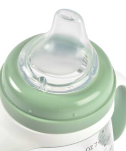 2 az 1-ben Tanuló cumisüveg 210 ml - Zsályazöld