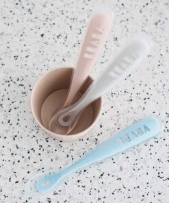 Ergonomikus Szilikon Hosszú Kiskanál - Halvány köd