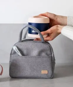 On-the-go Uzsonnás táska - szürke/rózsaszín