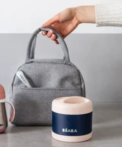 On-the-go Uzsonnás táska - szürke/rózsaszín