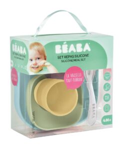 Szilikon étkező szett - 4 db - Sárga