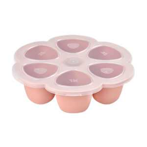 Szilikon multifunkciós bébiétel tároló - 6 x 150 ml - Sötét rózsaszín