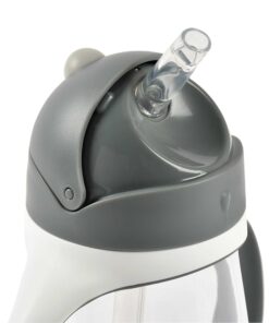 Szívószálas Ivópohár 300 ml - Sötétszürke