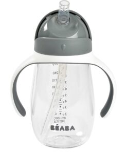 Szívószálas Ivópohár 300 ml - Sötétszürke