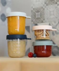 Üveg tároló doboz szett 4 db - 150 ml Rózsaszín - 150 ml Eukaliptusz - 250 ml Halvány köd - 250 ml Sötétkék