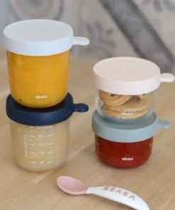 Üveg tároló doboz szett 4 db - 150 ml Rózsaszín - 150 ml Eukaliptusz - 250 ml Halvány köd - 250 ml Sötétkék