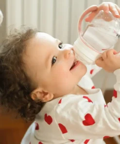 2 az 1-ben Tanuló cumisüveg 210 ml - Sötét rózsaszín