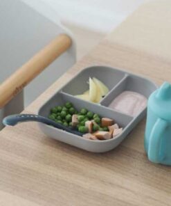 Szilikon tanuló készlet + pohár - Kék