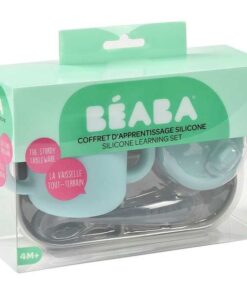 Szilikon tanuló készlet + pohár - Kék