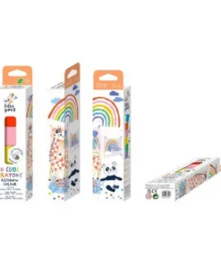 Méhviaszos zsírkréta kockák 6 db-os szivárvány, Haku Yoka