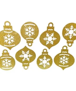 Karácsonyi ablak matrica (8 db-os, arany)