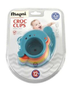 Krokodil - vicces csészék fürdőjáték Magni