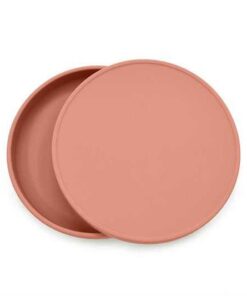 Szilikon tányér fedővel, terrakotta Magni