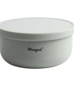 Szilikon tál fedővel, világoskék Magni