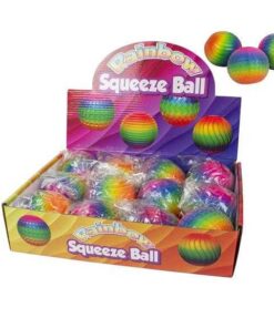 Stresszlabda 7 cm-es szivárvány színű, többféle Magni