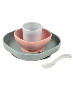 Béaba Szilikon étkező szett - 4 db - Eukaliptusz