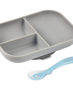 Béaba Szilikon étkező szett - 2 db - Szürke