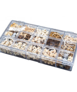 Natúr színű gyöngyök fából BUKI