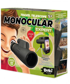 Profi monokulár távcső állvánnyal és mobiltartóval, 12x20 mm-es BUKI