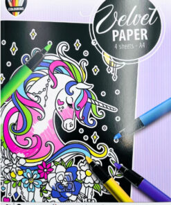 Bársony színező készlet A4-es, unikornisok Grafix