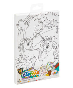 Vászonkép kifestő matrica ívvel, Unikornisok Grafix