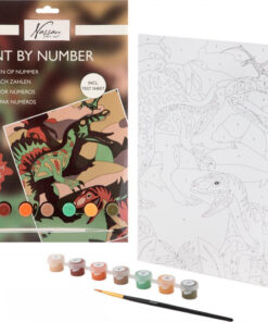 Festés számok szerint: Dinoszaurusz 33,5x23,8cm CraftArt