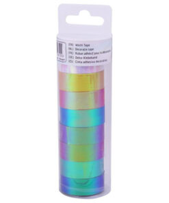 Irizáló washi tape dekor szalag 8db-os 1,5cmx3 m CraftArt
