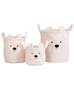 Childhome Teddy Kosárka Szett 3 - Fehér