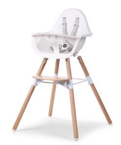 Childhome Evolu 2 Etetőszék - Állítható Magasság (50-75 Cm/*90 Cm) - Fa/Fehér