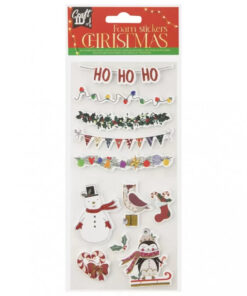 Karácsonyi szivacs matrica szett, Hóember CraftArt