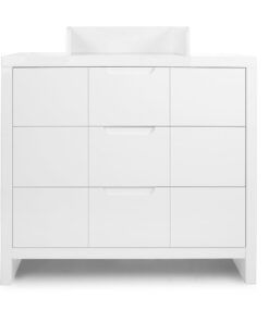 Childhome Quadro White Komód + Fiókok + Pelenkázó - Fehér