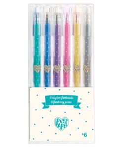 Zselés toll készlet - 6 gliteres színben - 6 glitter gel pens