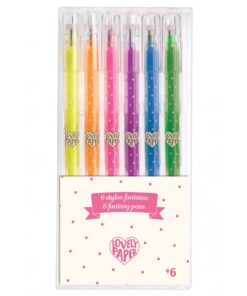 Zselés toll készlet - 6 neon színben - 6 neon gel pens