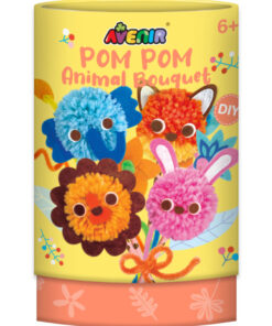 Pom-pom csokor készítő kreatív készlet, Állatok Avenir