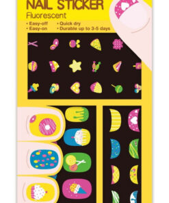 Fluoreszkáló körömmatrica szett, Édességek Avenir