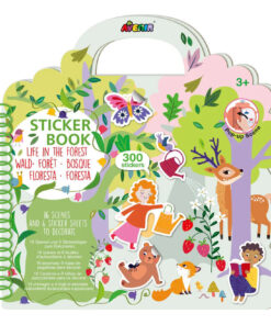 Kreatív matricázó könyv kihajtható ablakokkal, Élet az erdőben Avenir