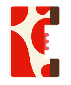 Állatdekor betű - E - Graphic animal letter