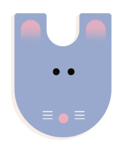 Állatdekor betű - U - Graphic animal letter